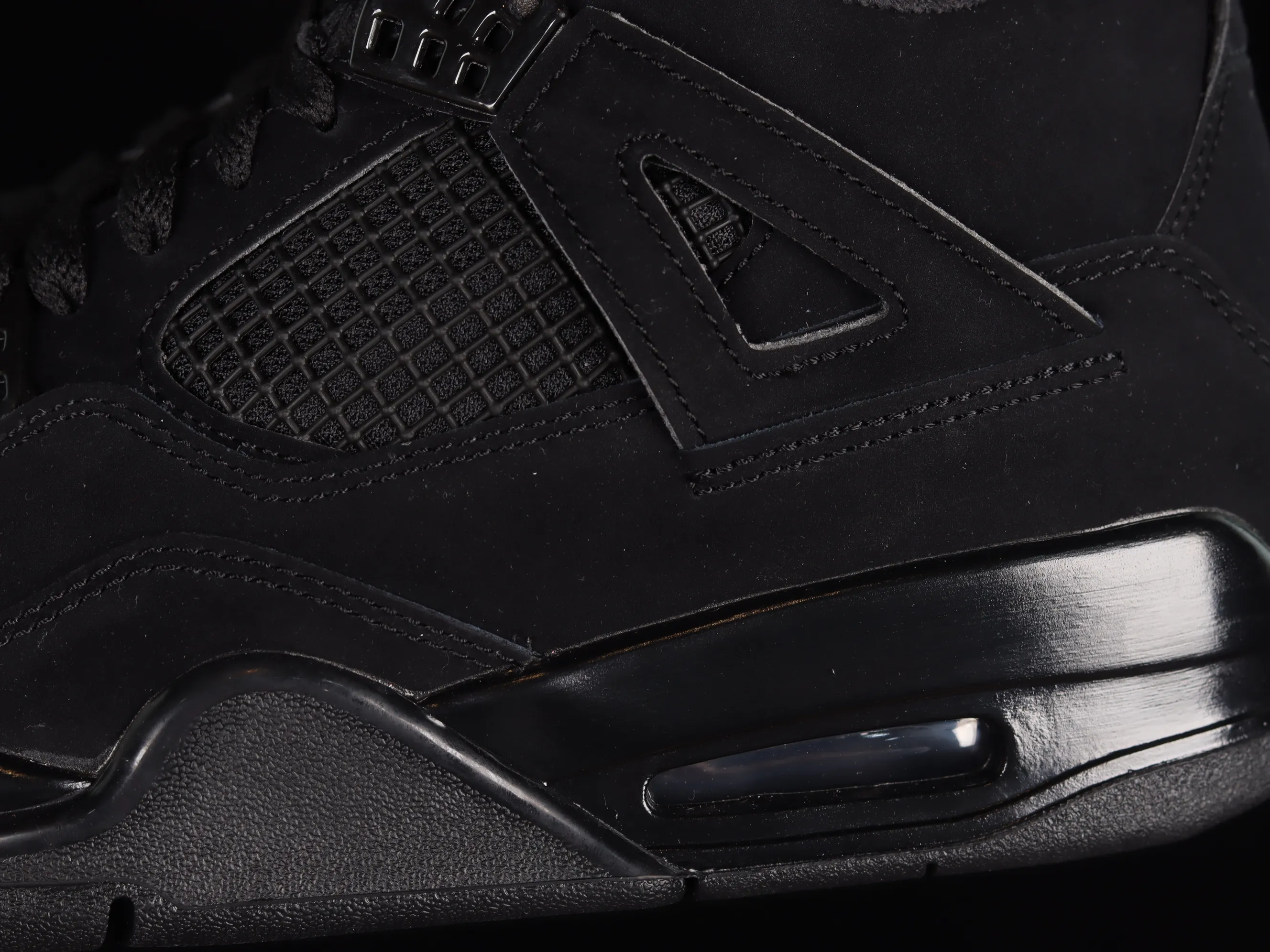 All categories Air Jordan Jordan series basketball shoes Air Jordan 4 LJR version Air Jordan 4 Retro "Black Cat" AJ4 Joe 4 Black Cat First layer frosted CU1110-010